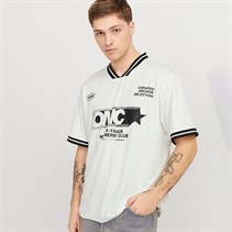 JACK AND JONES Mens Reflex Football Jersey Cloud Dancer