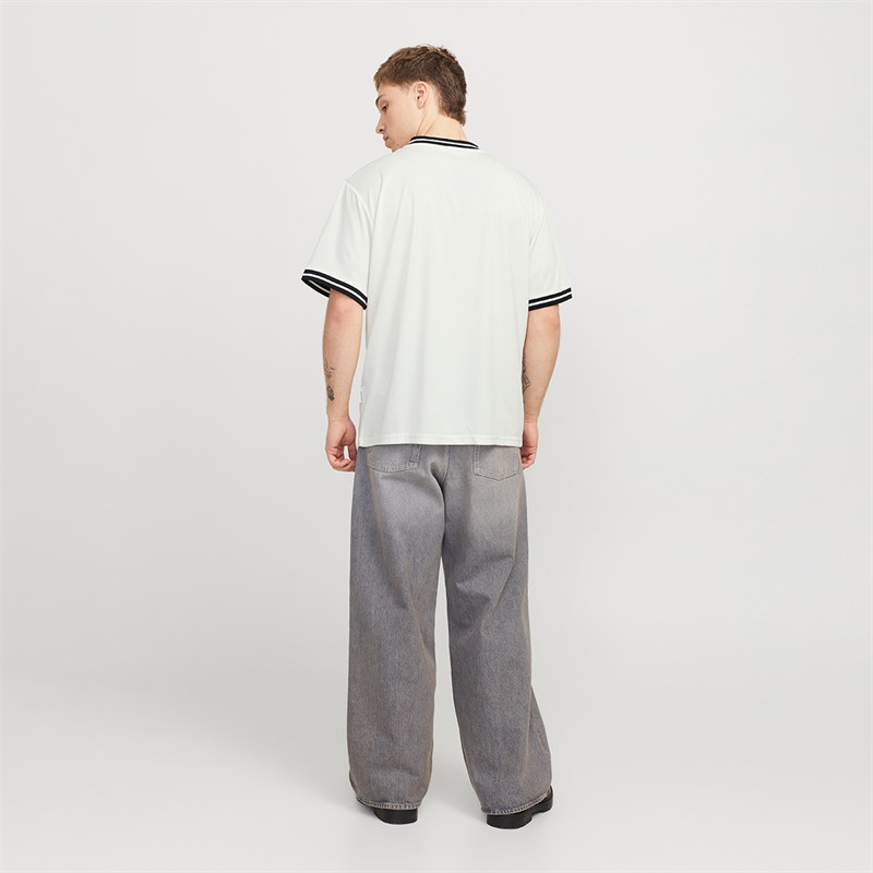 JACK & JONES Mens Reflex Football Jersey Cloud Dancer