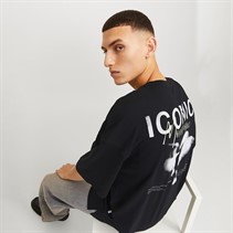 JACK AND JONES Mens Charge Graphic T-Shirt Black
