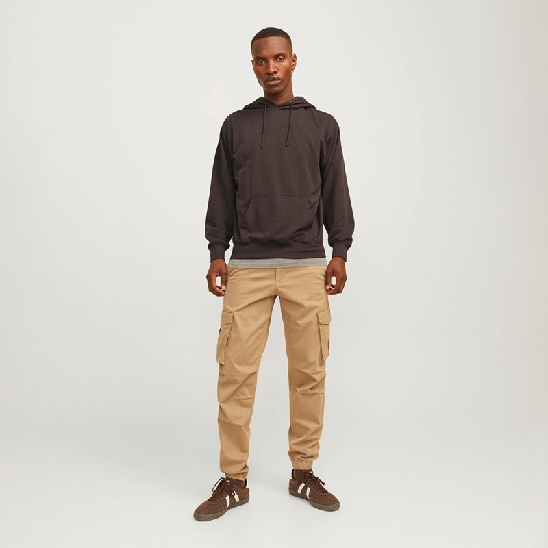 JACK & JONES Mens Charge Hoodie Mulch