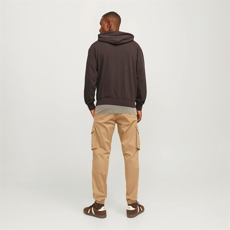 JACK & JONES Mens Charge Hoodie Mulch