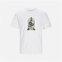 JACK & JONES Mens Seven Skull T-Shirt Bright White