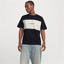 JACK AND JONES Mens Vesterbro Block T-Shirt Black