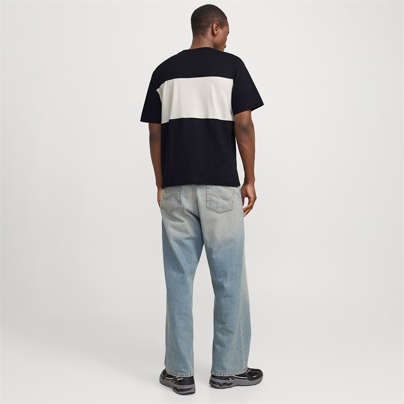 JACK AND JONES Mens Vesterbro Block T-Shirt Black