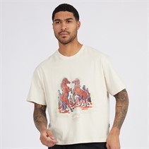 JACK AND JONES Mens Austin Rodeo T-Shirt Ecru