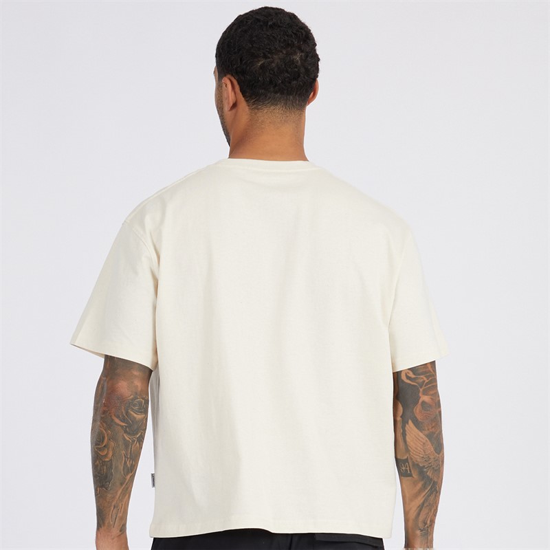 JACK AND JONES Mens Austin Rodeo T-Shirt Ecru