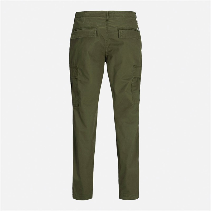 JACK & JONES Mens Bill Knockout Cargo Pants Olive Night