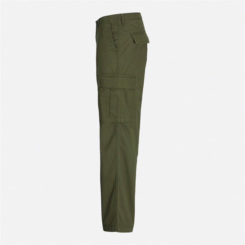 JACK & JONES Mens Bill Knockout Cargo Pants Olive Night