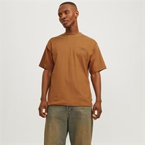 JACK & JONES Mens Blachad Branding T-Shirt Nuthatch