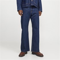 JACK AND JONES Mens Toby Cooper AM 668 High Rise Flared Jeans Blue Denim