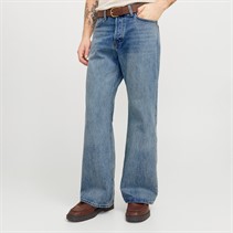 JACK & JONES Mens Toby Cooper AM 768 High Rise Flared Jeans Blue Denim