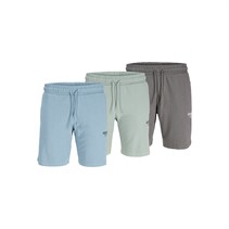 JACK & JONES Mens JJ Jeff Orion Three Pack Shorts Castlerock/Mountain Sppring/Iceberg Green