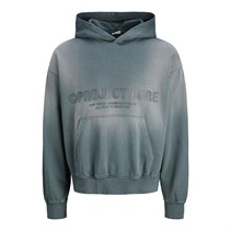 JACK AND JONES Mens Reflex Washed Hoodie Orion Blue