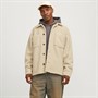JACK & JONES Mens Newton Teddy Overshirt Moonbeam