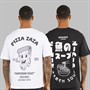 JACK & JONES Mens Relaxed Fit Back Print Two Pack T-Shirts Black/White