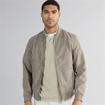 JACK AND JONES Mens Tano Faux Suede Bomber Falcon