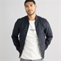 JACK & JONES Mens Tano Faux Suede Bomber Jacket Jet Black