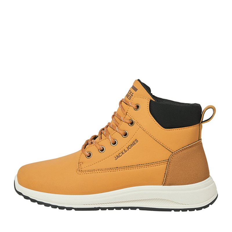 JACK & JONES Herren Alaska PU Nubuk Stiefel Honig