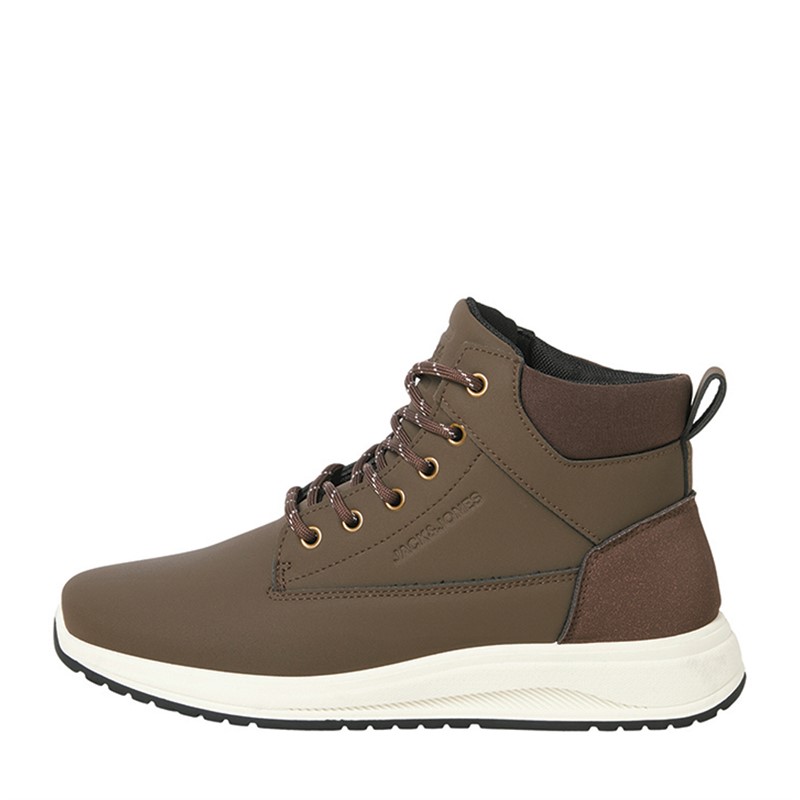 JACK & JONES Mens Alaska PU Nubuck Boots Cappucino - Size 9