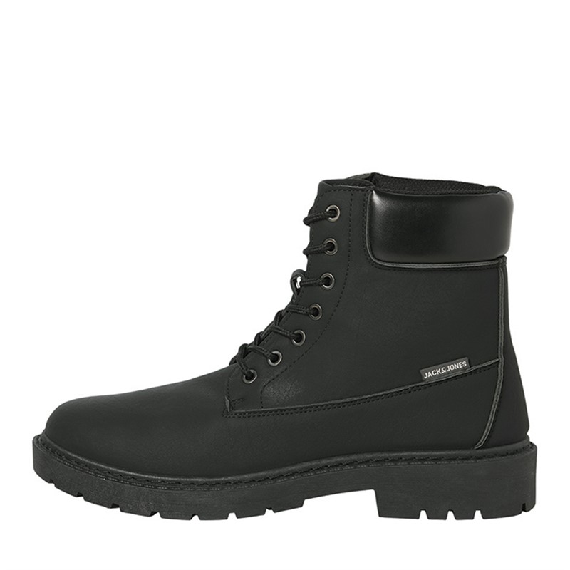 JACK & JONES Herren Thames PU Stiefel Anthrazit