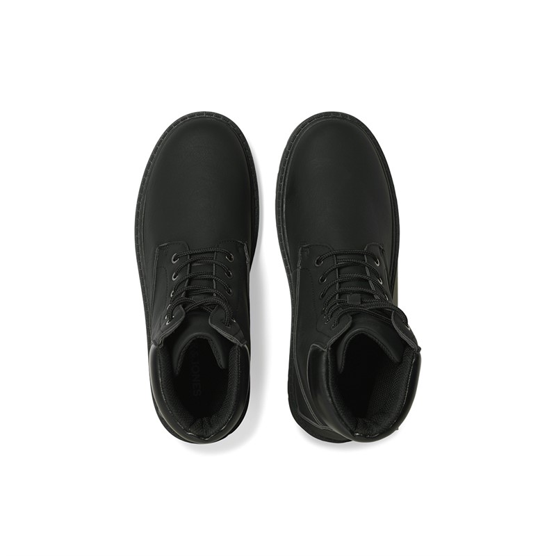 JACK & JONES Herren Thames PU Stiefel Anthrazit