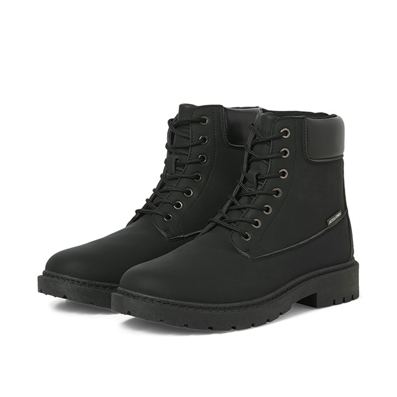 JACK & JONES Herren Thames PU Stiefel Anthrazit