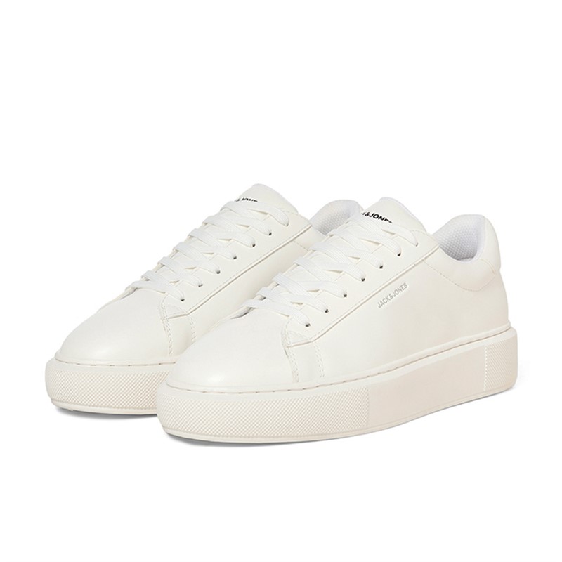 JACK & JONES Herren Grand PU Cupsole Turnschuhe Weiß