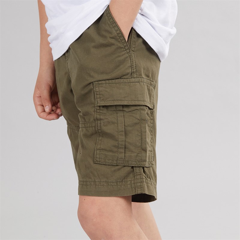 JACK & JONES Drenge Zeus Cargo Shorts Olivengrøn Nat