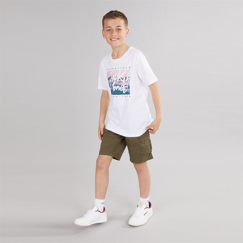 JACK & JONES Drenge Zeus Cargo Shorts Olivengrøn Nat
