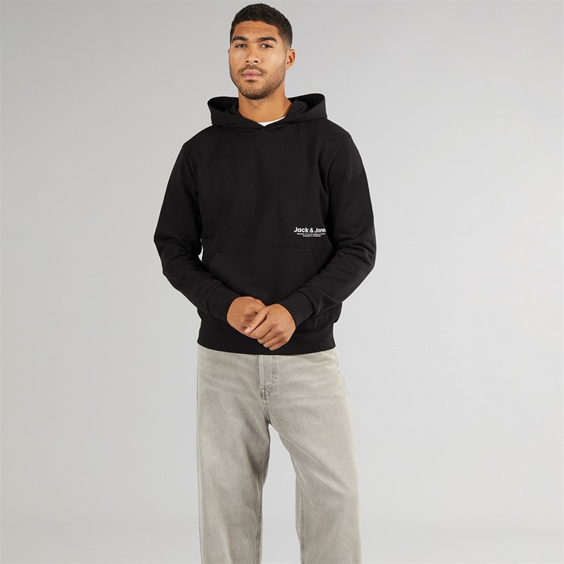 JACK & JONES Herren Vesterbro Seiten Hoodie Schwarz