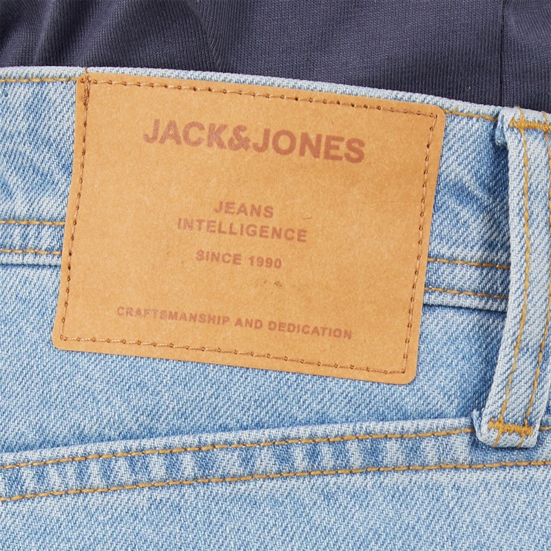 JACK & JONES Mens Alex SQ 704 Baggy Fit Jeans Light Blue