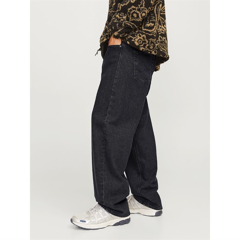 JACK & JONES Mens Alex SQ 706 Baggy Fit Jeans Black Wash