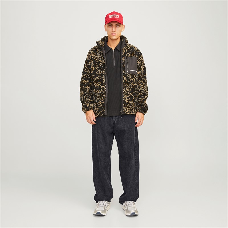 JACK & JONES Mens Alex SQ 706 Baggy Fit Jeans Black Wash