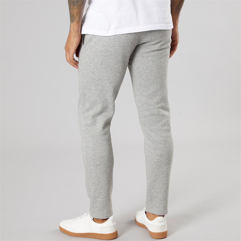 JACK & JONES Herren Vesterbro Jogginghose mit offenem Saum Hellgrau meliert/Schwarz Lgm/Schwarz