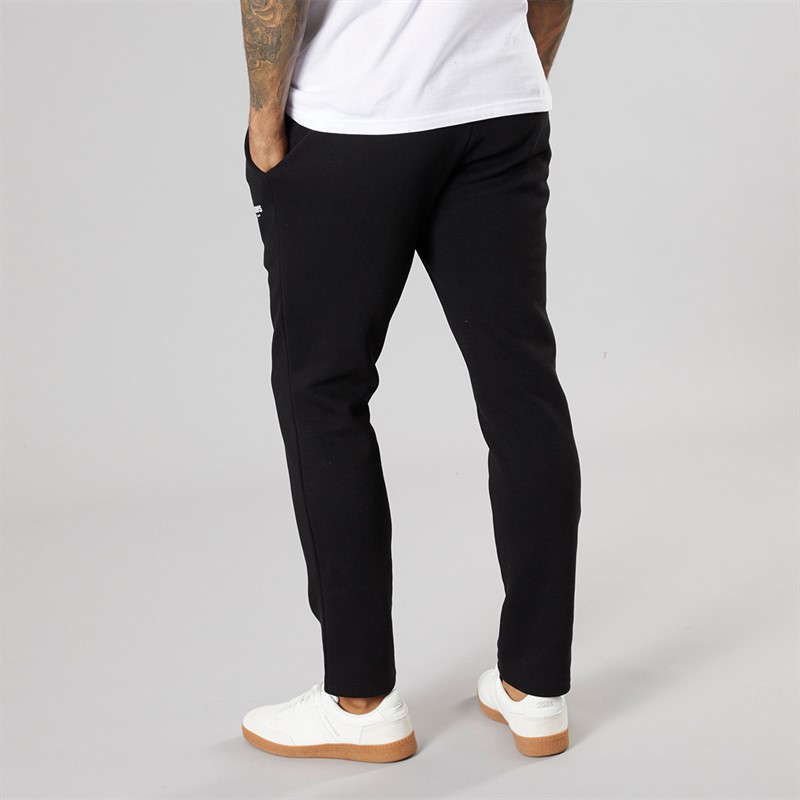 JACK & JONES Herren Vesterbro Jogginghose mit offenem Saum Schwarz/Weiß