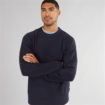 JACK & JONES Mens Rice Knit Jumper Navy Blazer