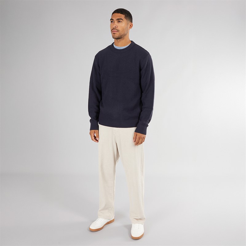 JACK & JONES Pull en maille de riz Homme Bleu Marine