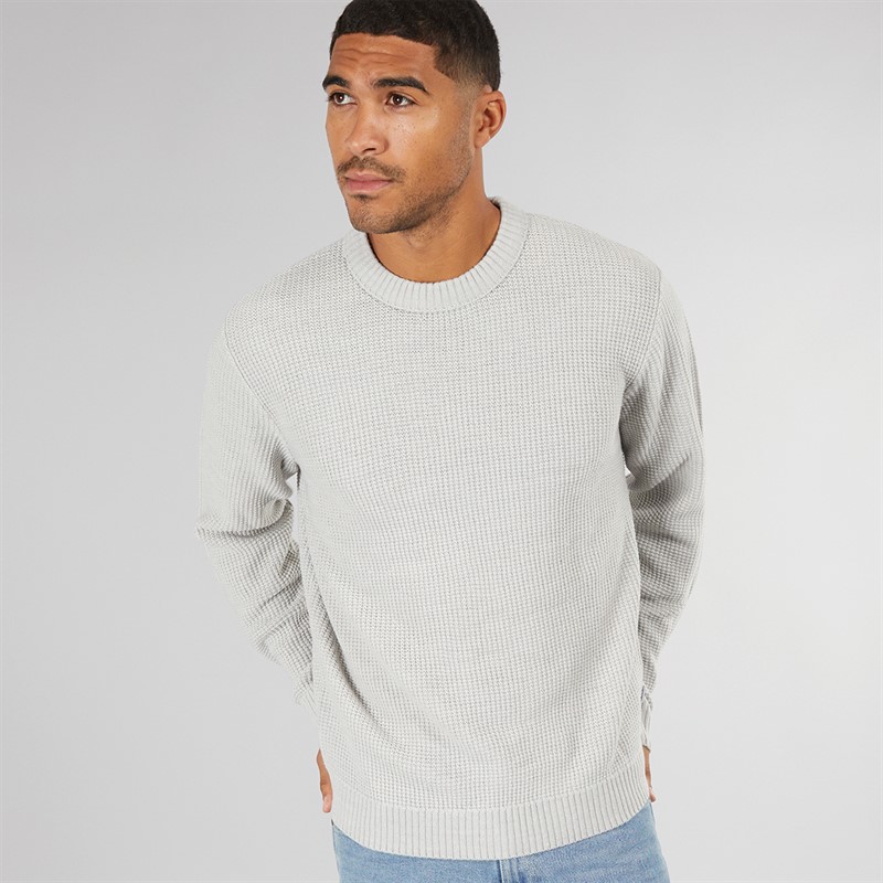 JACK & JONES Herren Reisstrick Pullover Hellgrau