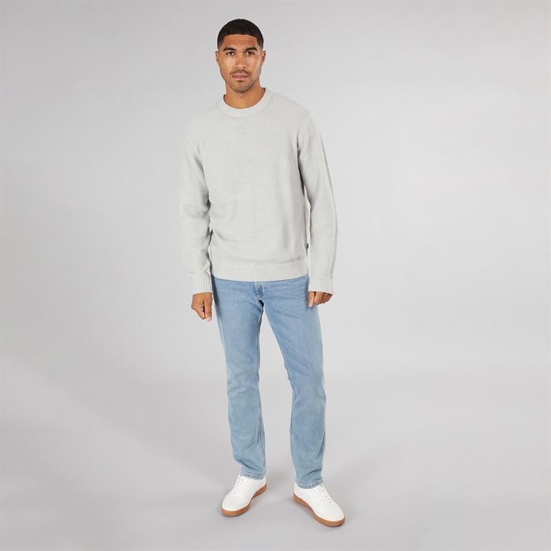 JACK & JONES Herren Reisstrick Pullover Hellgrau