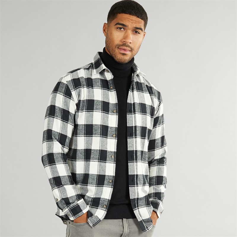 JACK & JONES Herren Joshua Fall Buffalo Langarm Kariertes Hemd Cloud Dancer