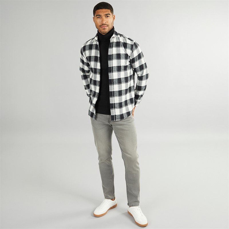 JACK & JONES Herren Joshua Fall Buffalo Langarm Kariertes Hemd Cloud Dancer
