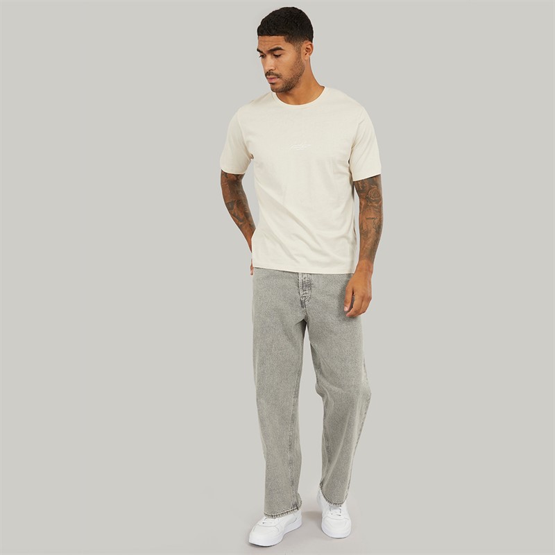 JACK & JONES Herren Alex SQ 053 Baggy Fit Jeans Grau Wasch