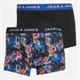 JACK & JONES Mens Botanic Two Pack Trunks Black