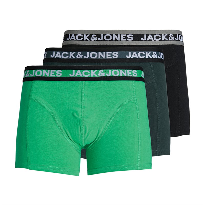 JACK & JONES Herren Adrian 3er-Pack Boxerslips Holly Green/Magical Forest/Schwarz