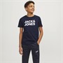 JACK & JONES Boys Corp Logo T-Shirt Navy Blazer