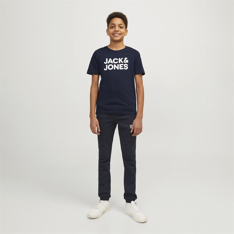 JACK & JONES Boys Corp Logo T-Shirt Navy Blazer