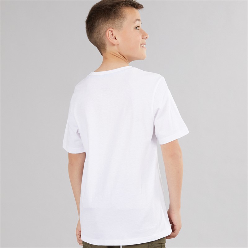JACK & JONES Boys Colton Print T-Shirt White