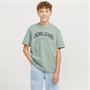 JACK & JONES Boys Caleb Varsity T-Shirt Iceburg Green