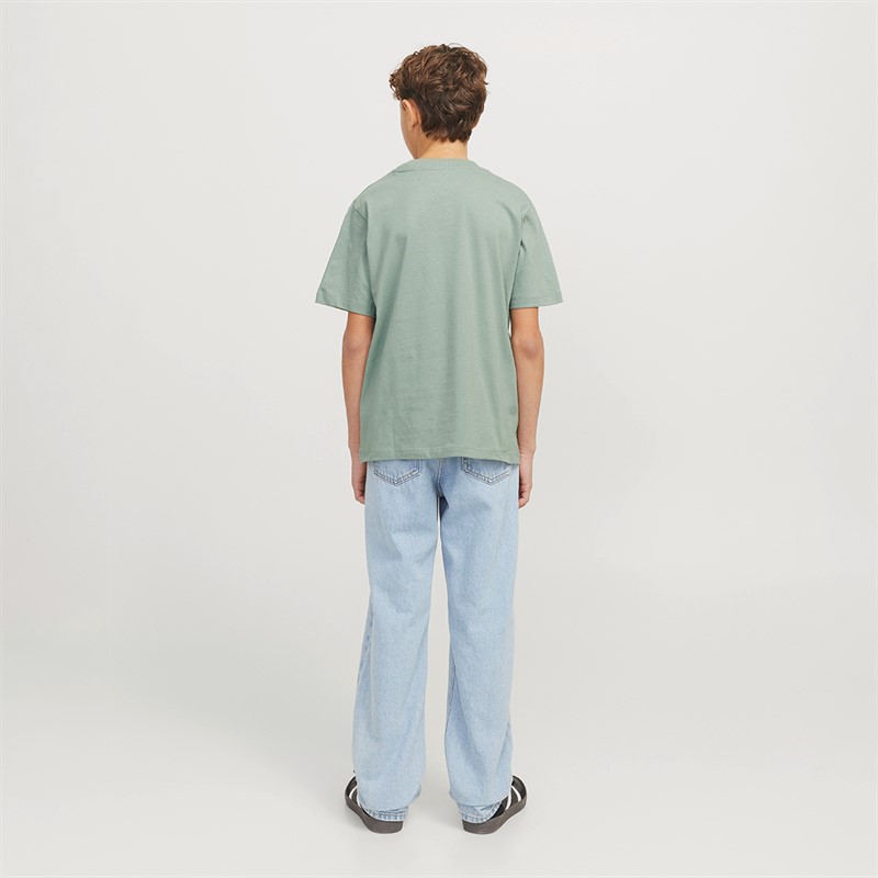 JACK & JONES Boys Caleb Varsity T-Shirt Iceburg Green