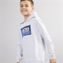 JACK & JONES Boys Logan Print Hoodie White Melange